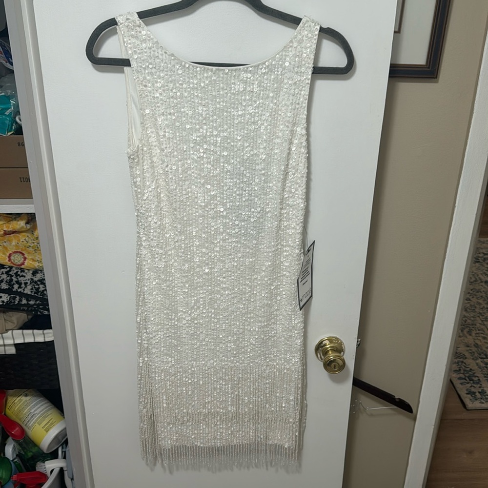 Adrianna Papell beaded dress for bride to be!